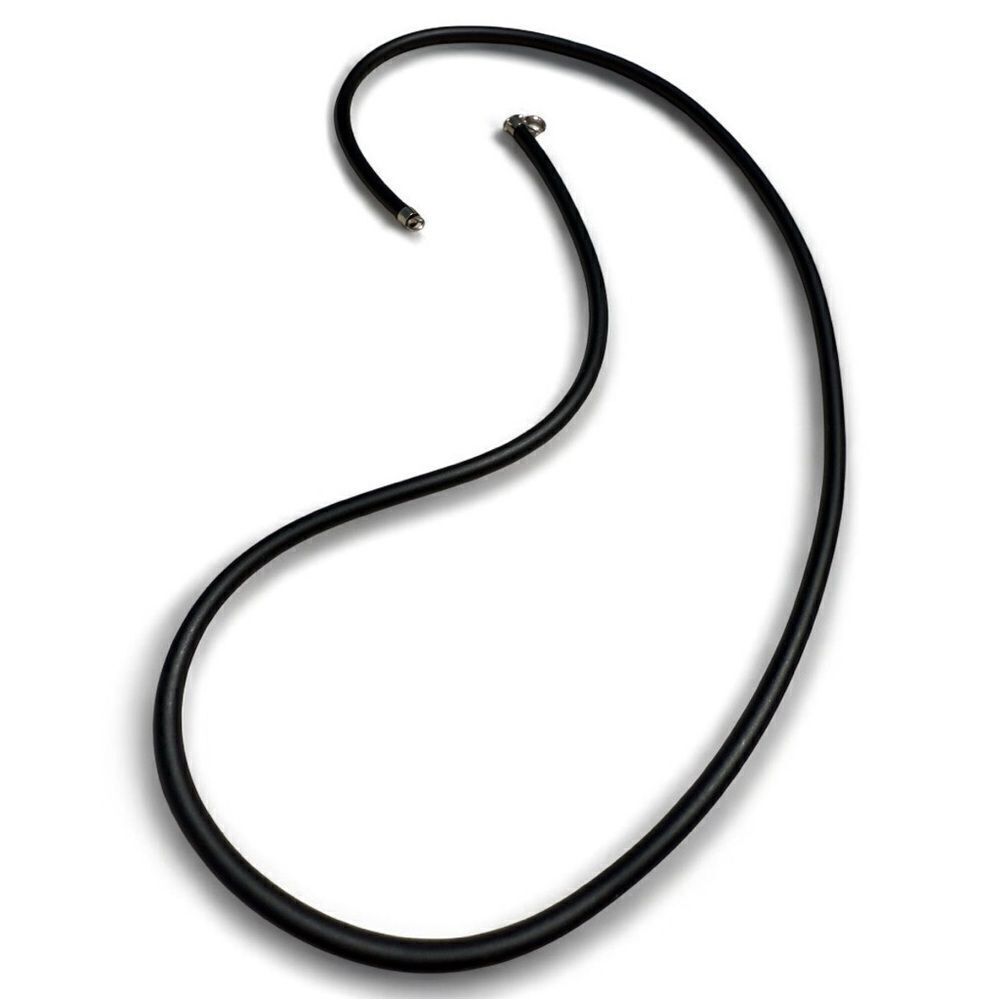 22” Black Cord Necklace - Unisex | 925 Silver Clasp | Minimalist | Great…